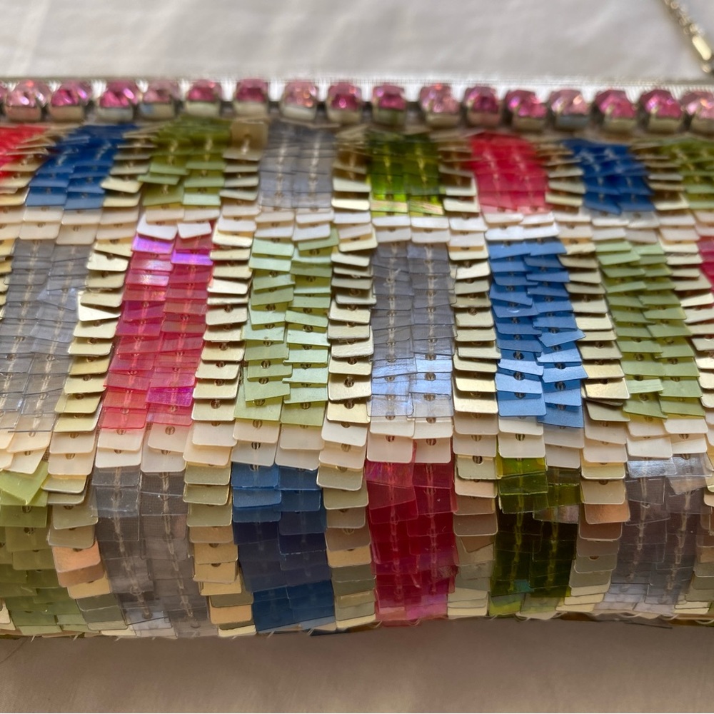 BADGLEY MISCHKA EMBELLISHED GEM CLUTCH